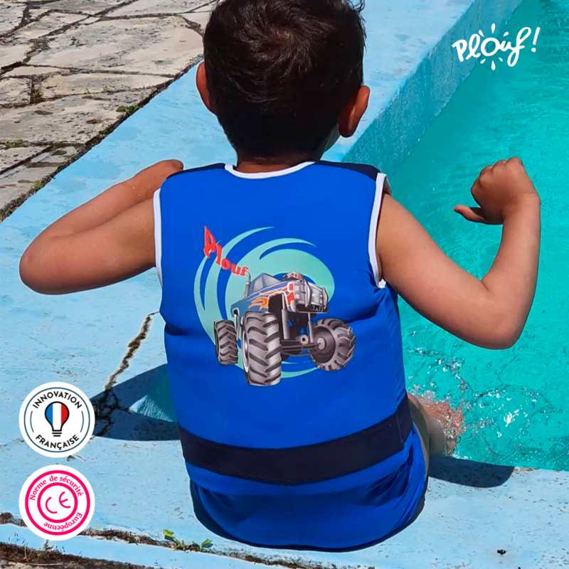 Maillot de bain flottant : Monster Truck Bleu / Taille 5 (19/21kg)