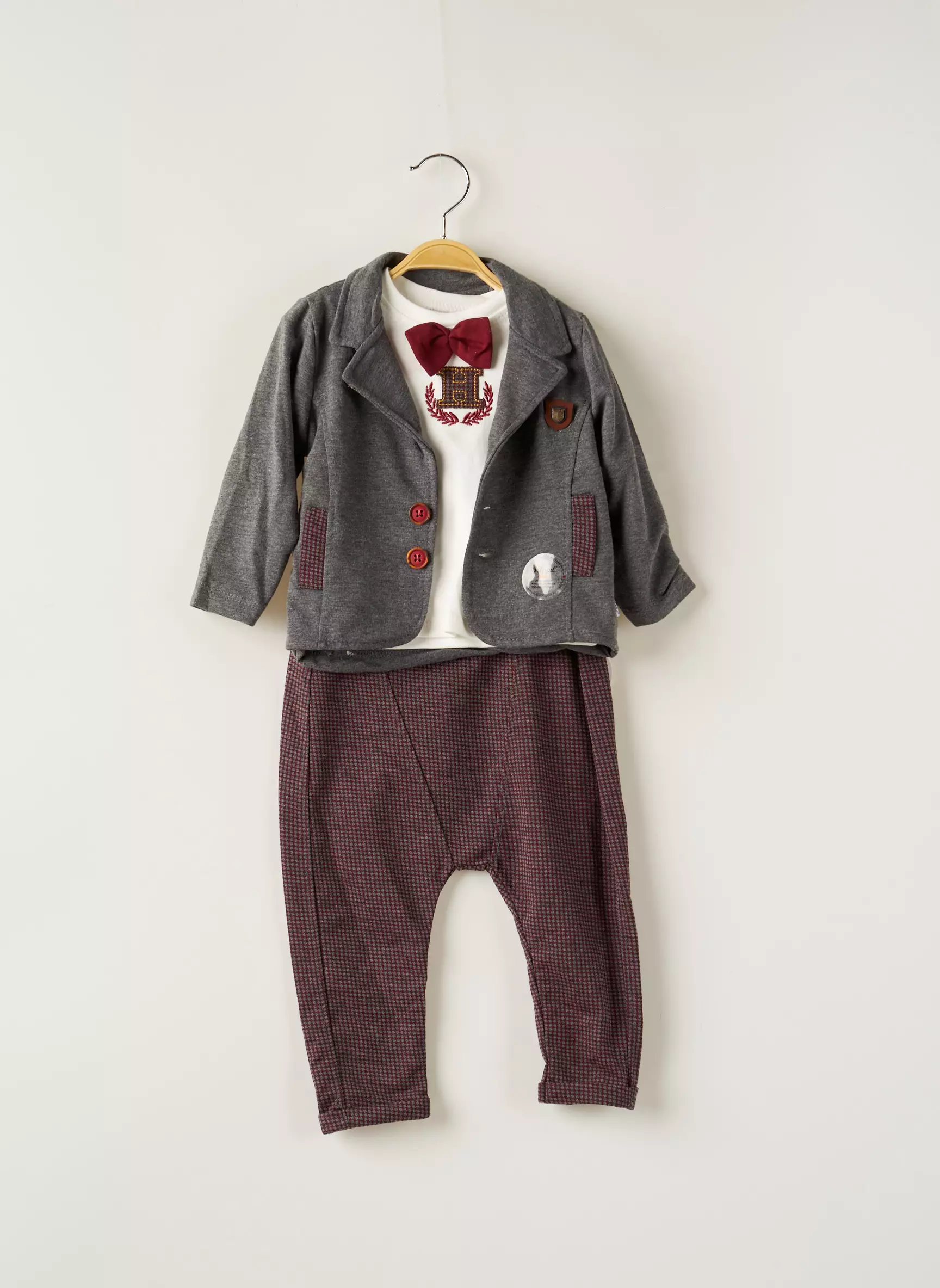 Hippil Ensembles Pantalon Garcon couleur rouge