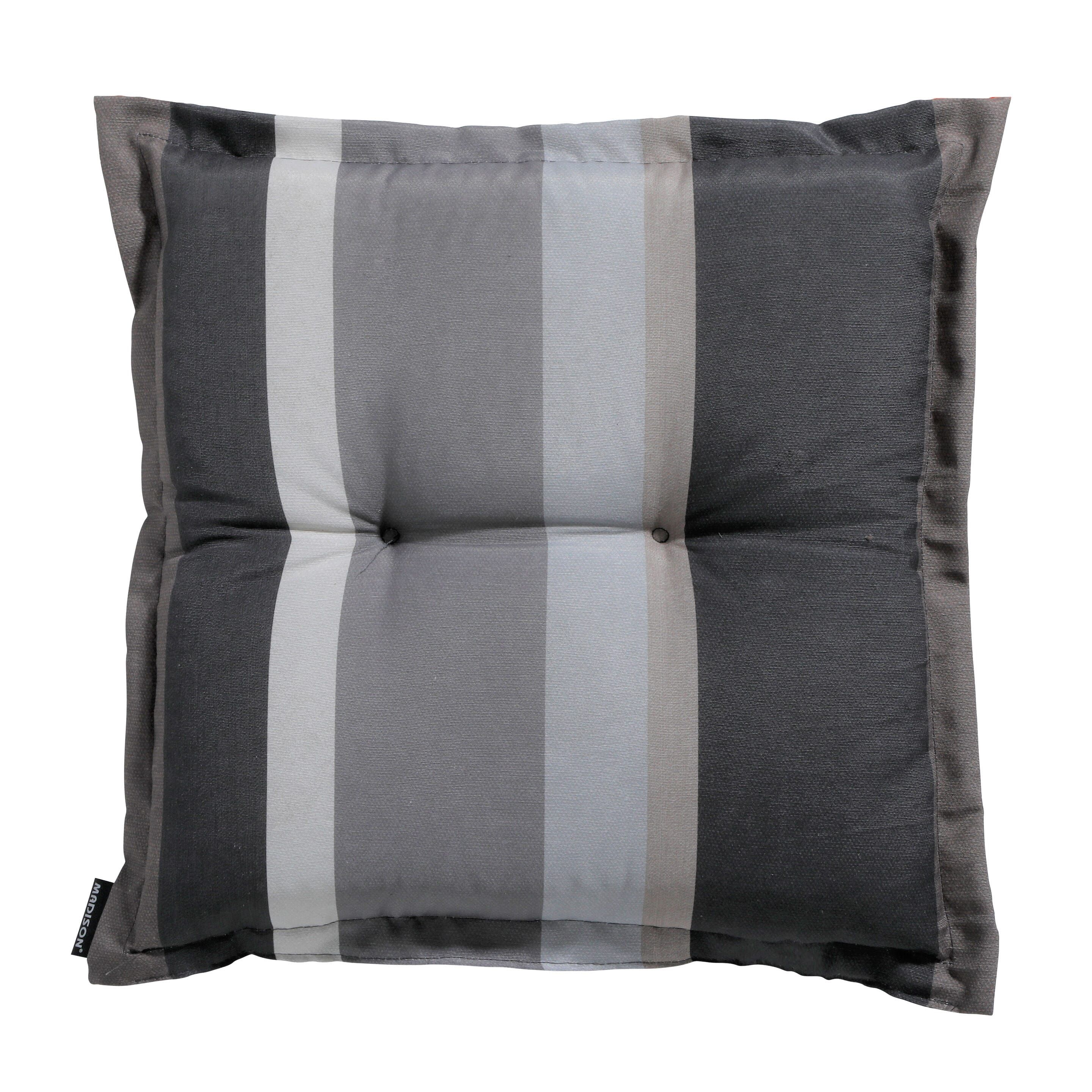 Madison Stripe Grey 50x50 Sitzkissen