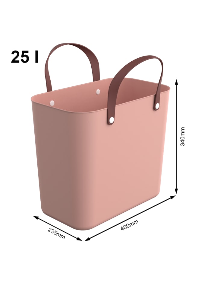 Rotho Albula Einkaufskorb 25l, Kunststoff (PP recycelt) in Linnea pink ged. günstig kaufen onesize