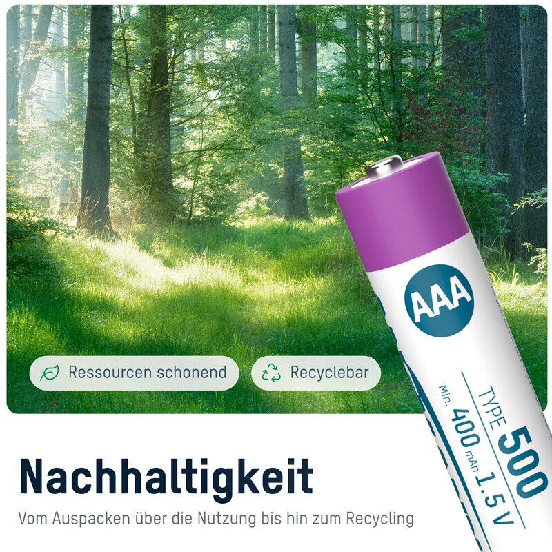 Ansmann Akku Li-Ion Micro AAA Typ 500 &ndash; 4 Stück