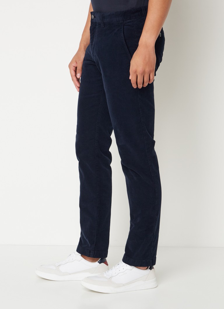 Pantaloni chino drepți Tommy Hilfiger Denton din cordură elastică