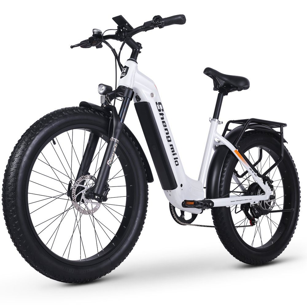 Shengmilo E-Bike MX06 17.5AH Samsung Akku 35km/h 1000W, 7 Gang Shimano TX55 Schaltwerk, Kettenschaltung, Heckmontierte Motoren, (Set, Mit Batterieladegerät), Samsung-Batterien,Geeignet für jedes Terrain