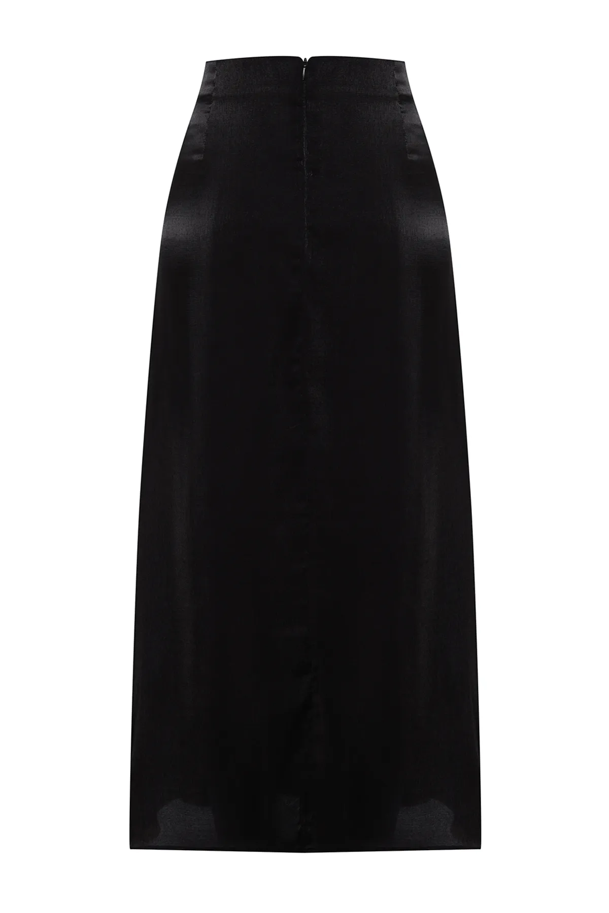 Trendyol Modest  Schwarzer ungefütterter Rock aus gewebtem Satin TCTSS24EE00017