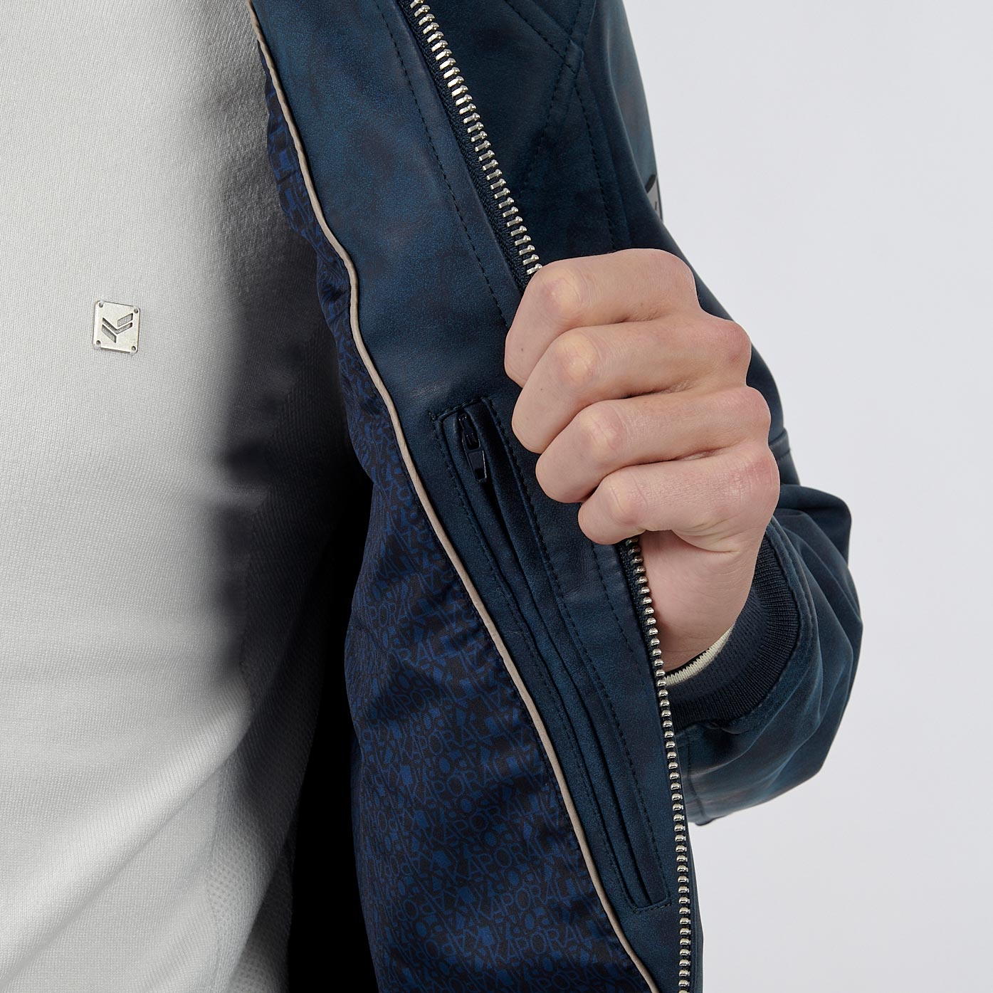 MAHO   Blouson bleu homme