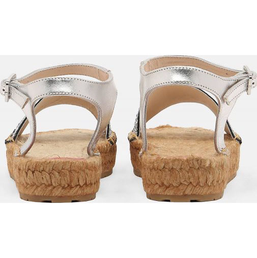 Love Moschino Espadrilles Sandaletten mit Glitzersteinen