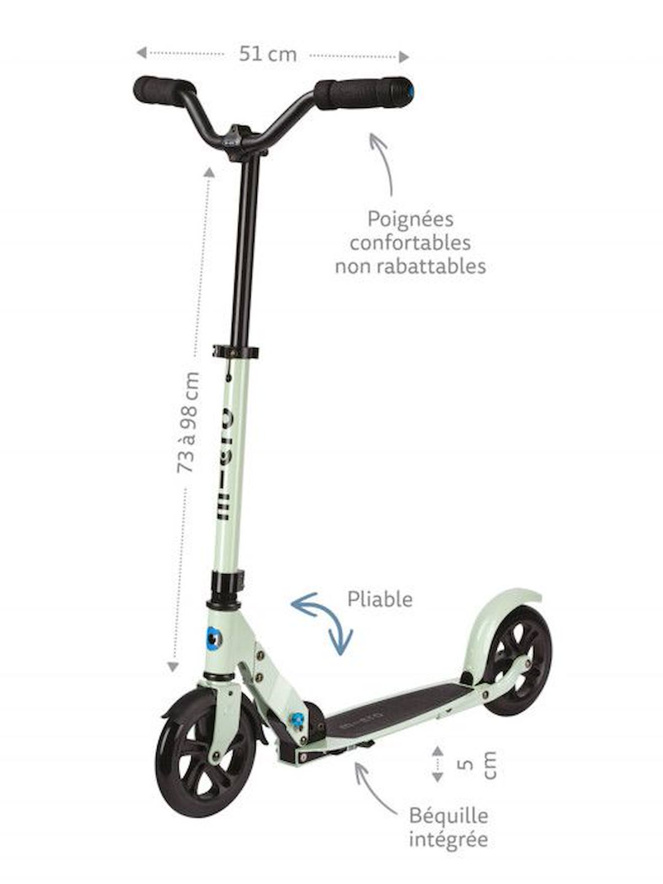 Trottinette 2 roues pliable Adulte – Micro Speed Deluxe bleu