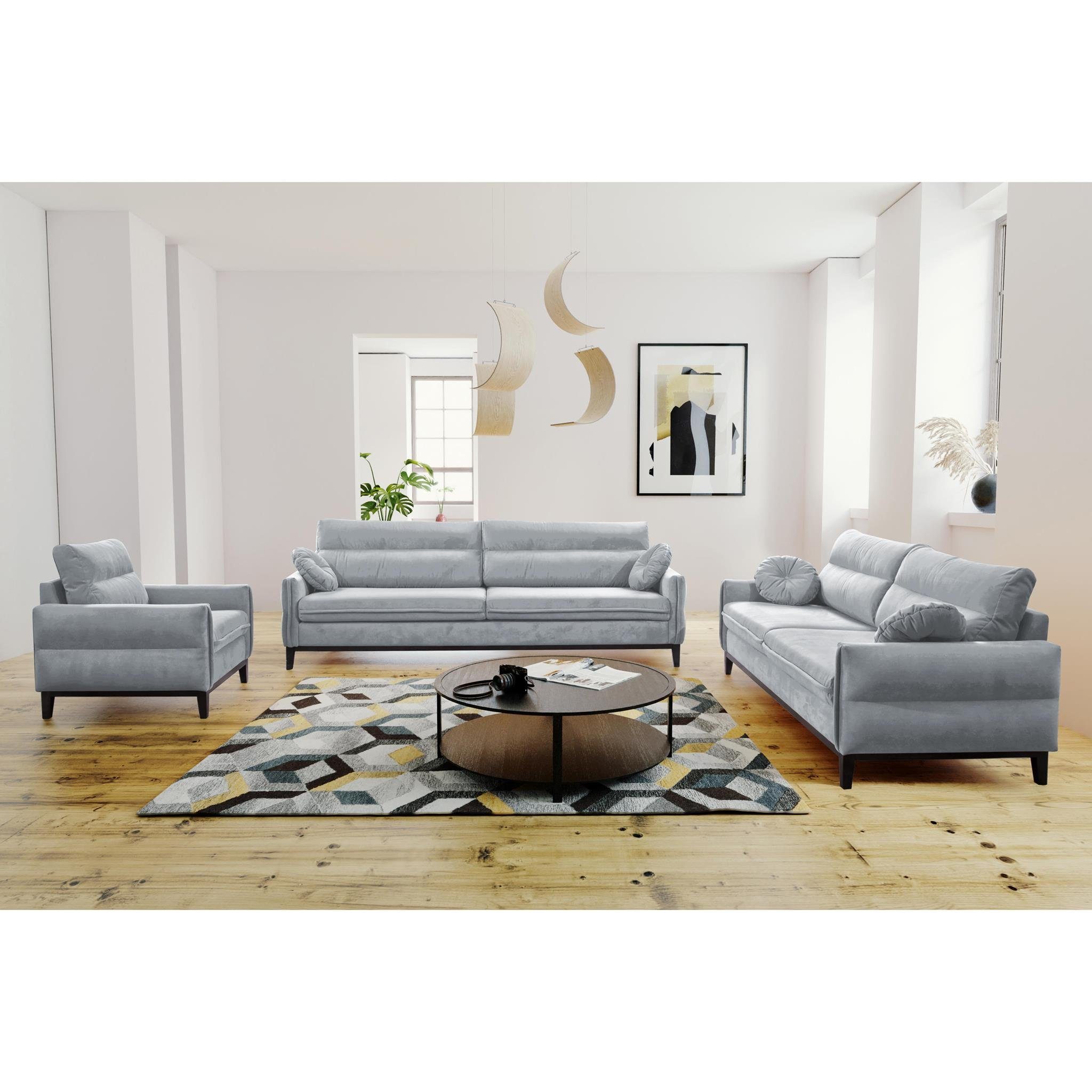 Beautysofa Sofa Belweder, Couchgarnitur 321 Möbelset, Sofa 3-Sizter 2-Sizter Sessel Polstergarnitur