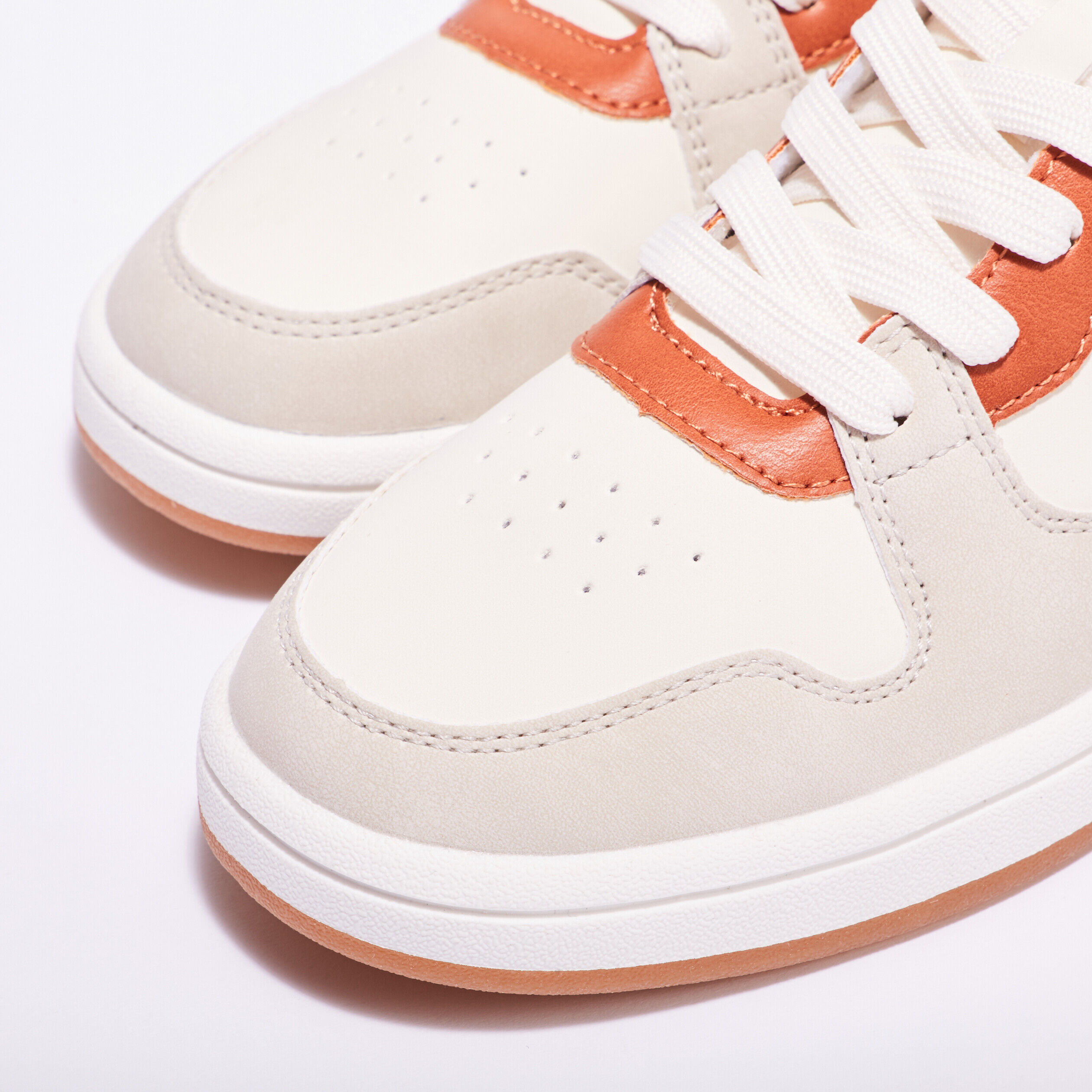 Baskets plates orange foncé femme | Cache Cache