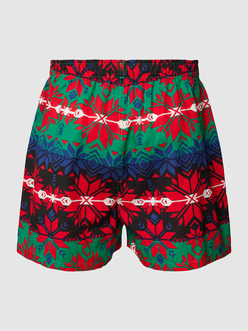 Boxershorts mit Label-Patch im 2er-Pack in dunkelgrün