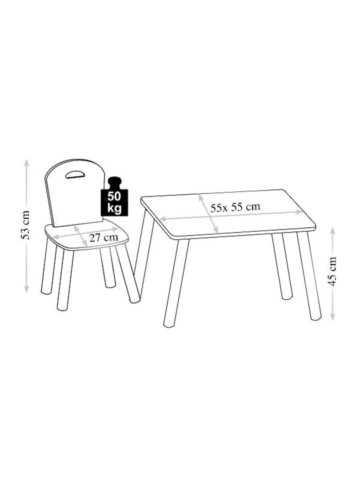 Kesper Kindertisch in grau günstig kaufen onesize