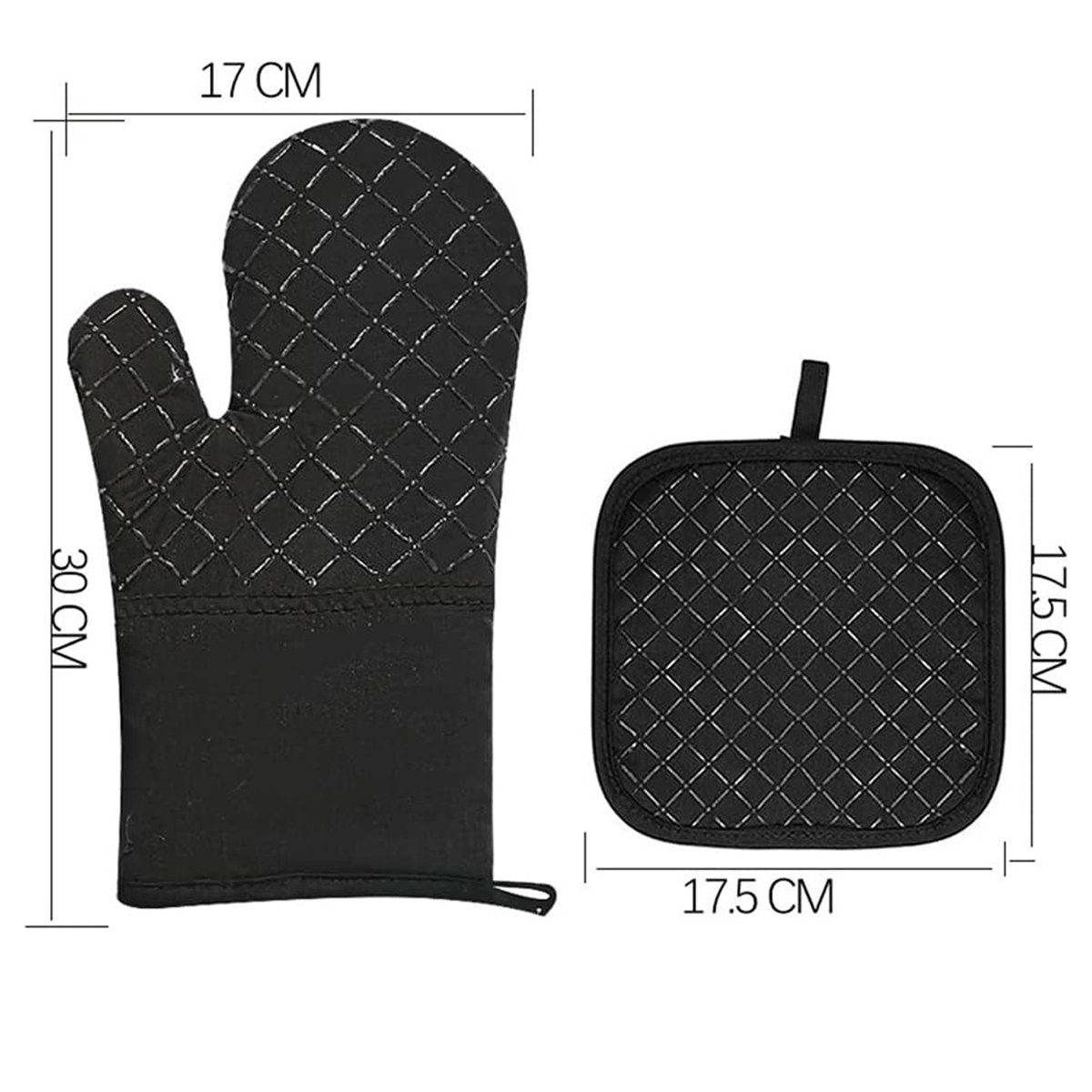 Juoungle Topfhandschuhe Ofenhandschuhe Topflappen Handschuh Backhandschuhe Kochhandschuhe