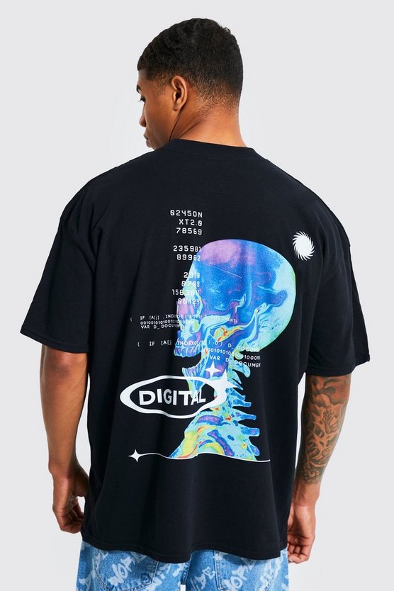 Oversize T-Shirt mit Heat Print