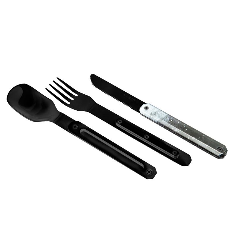 Akinod Magnetic Straight Cutlery 12H34 BLACK Mirror Cosmos