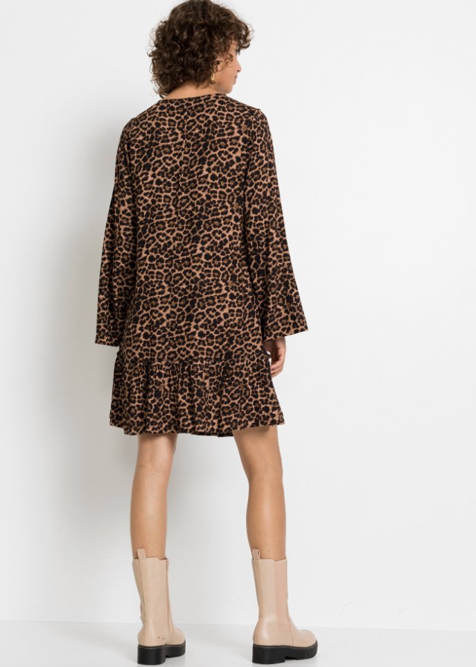 Kurzes Kleid mit Animalprint