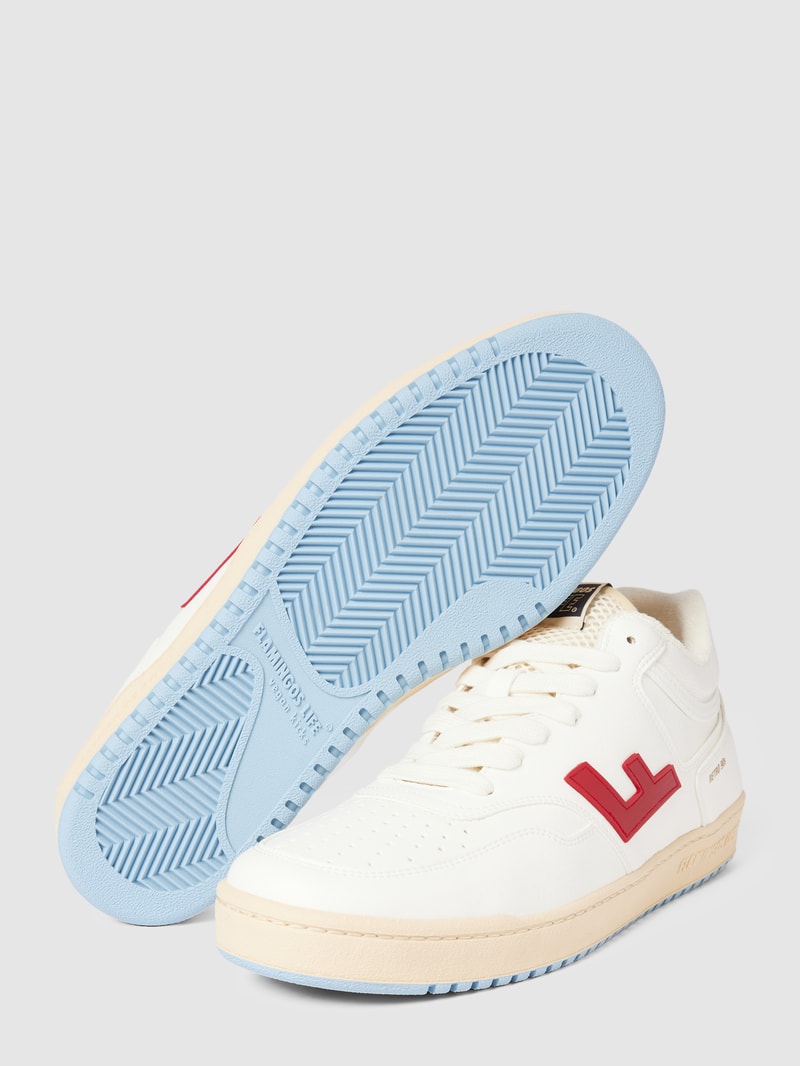 Sneaker mit Label-Details Modell 'Retro 90s' in weiß