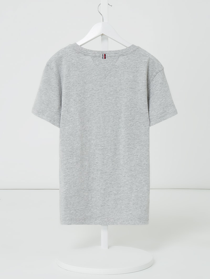 T-Shirt aus Bio-Baumwolle in mittelgrau meliert