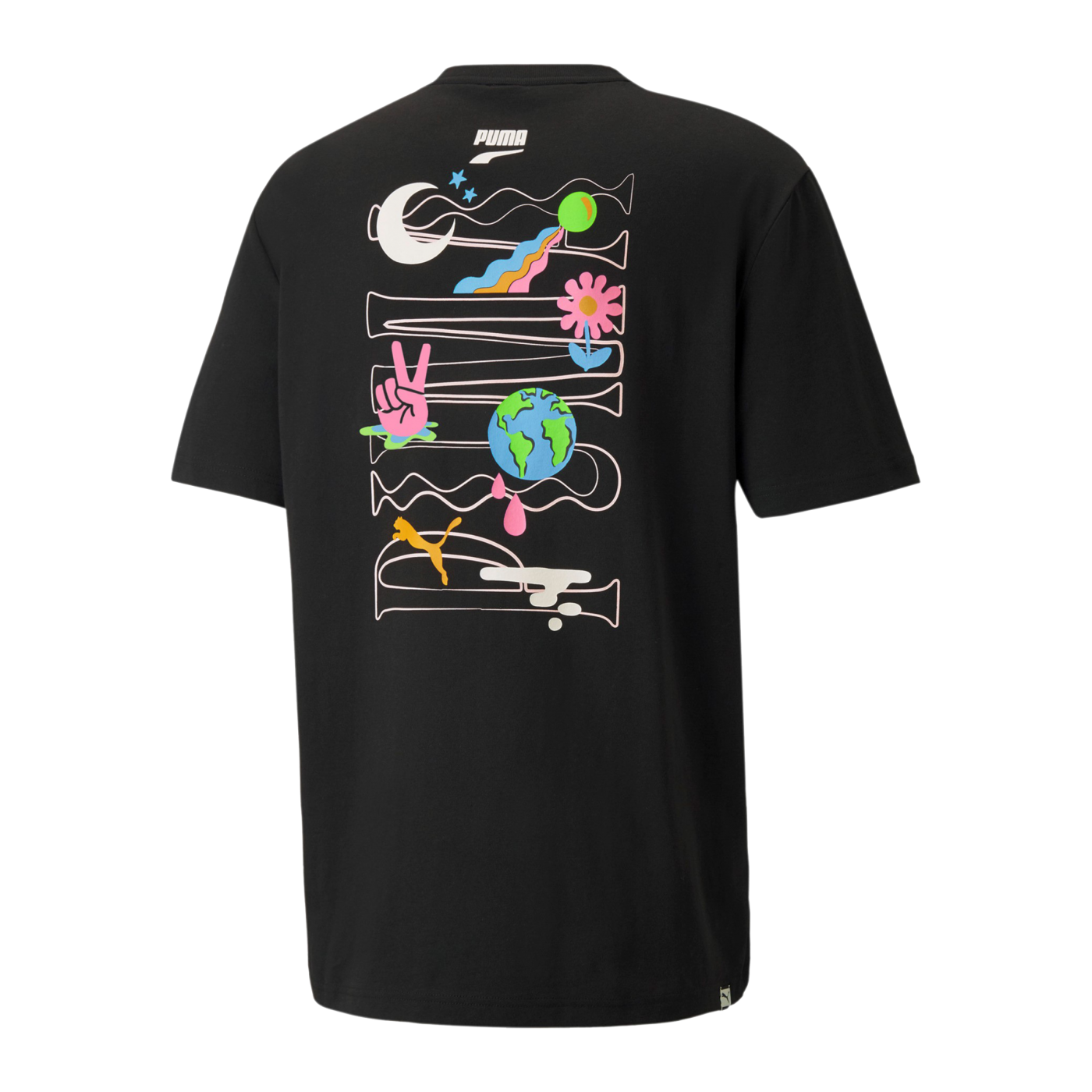 PUMA DOWNTOWN Graphic T-Shirt Schwarz F01