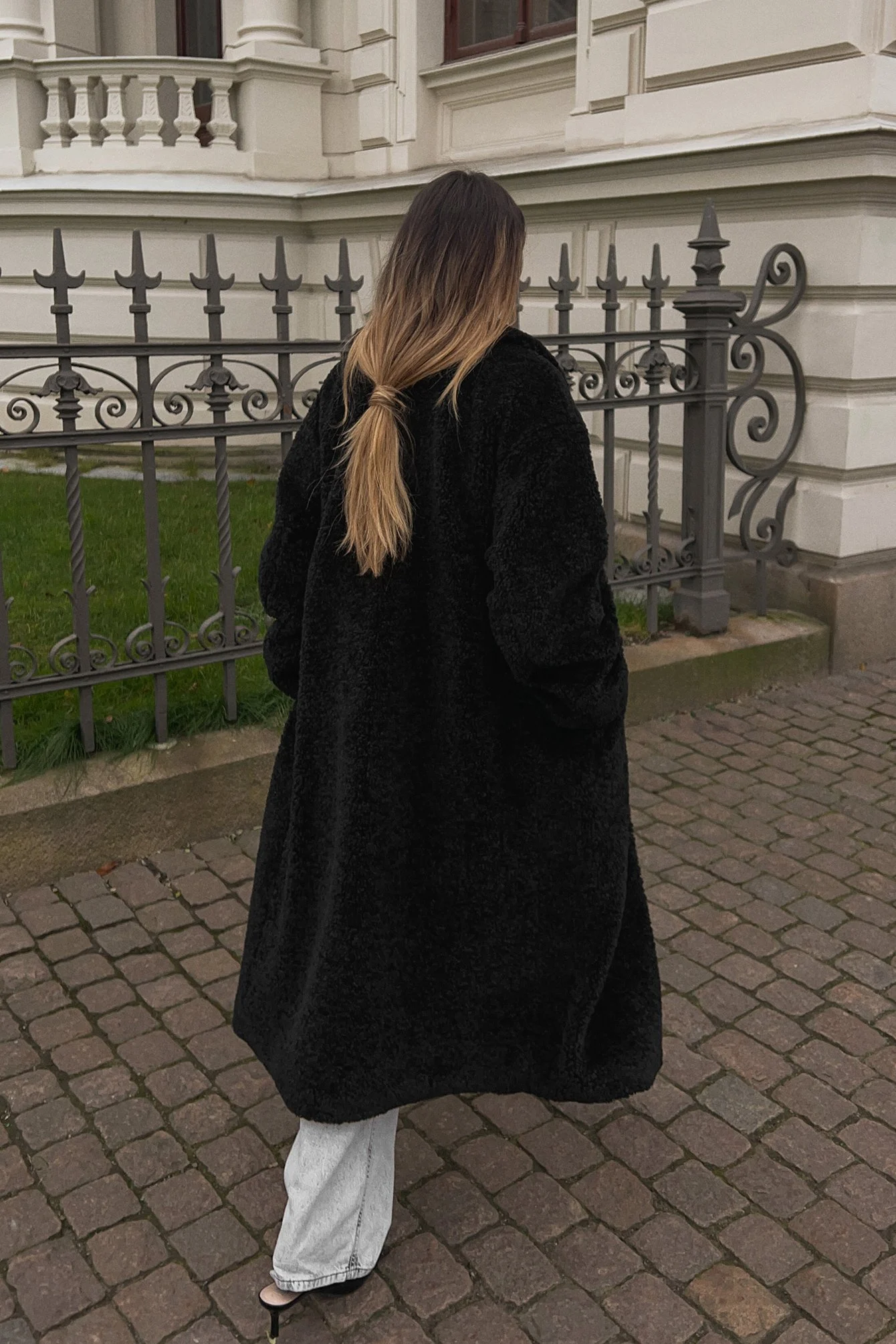 Lange Teddy-Jacke