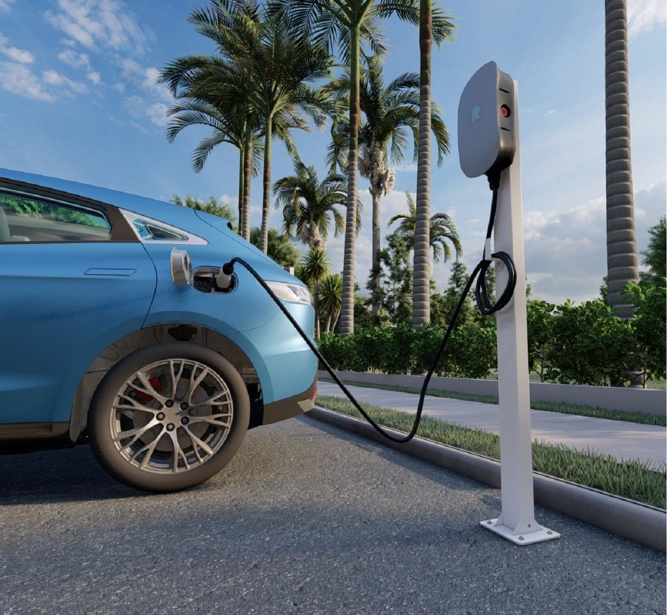 Spark Revolution Wallbox mit 5m Kabel-mehrere Verwaltungsmodi-RFID-WIFI Elektroauto-Ladegerät