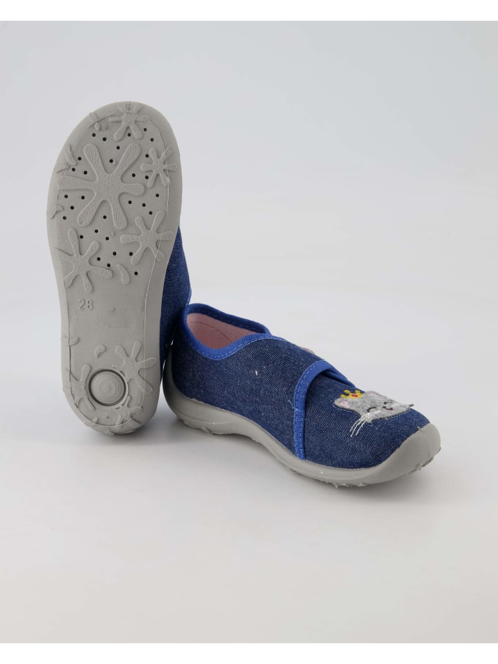 Fischer Hausschuhe in Blau günstig kaufen