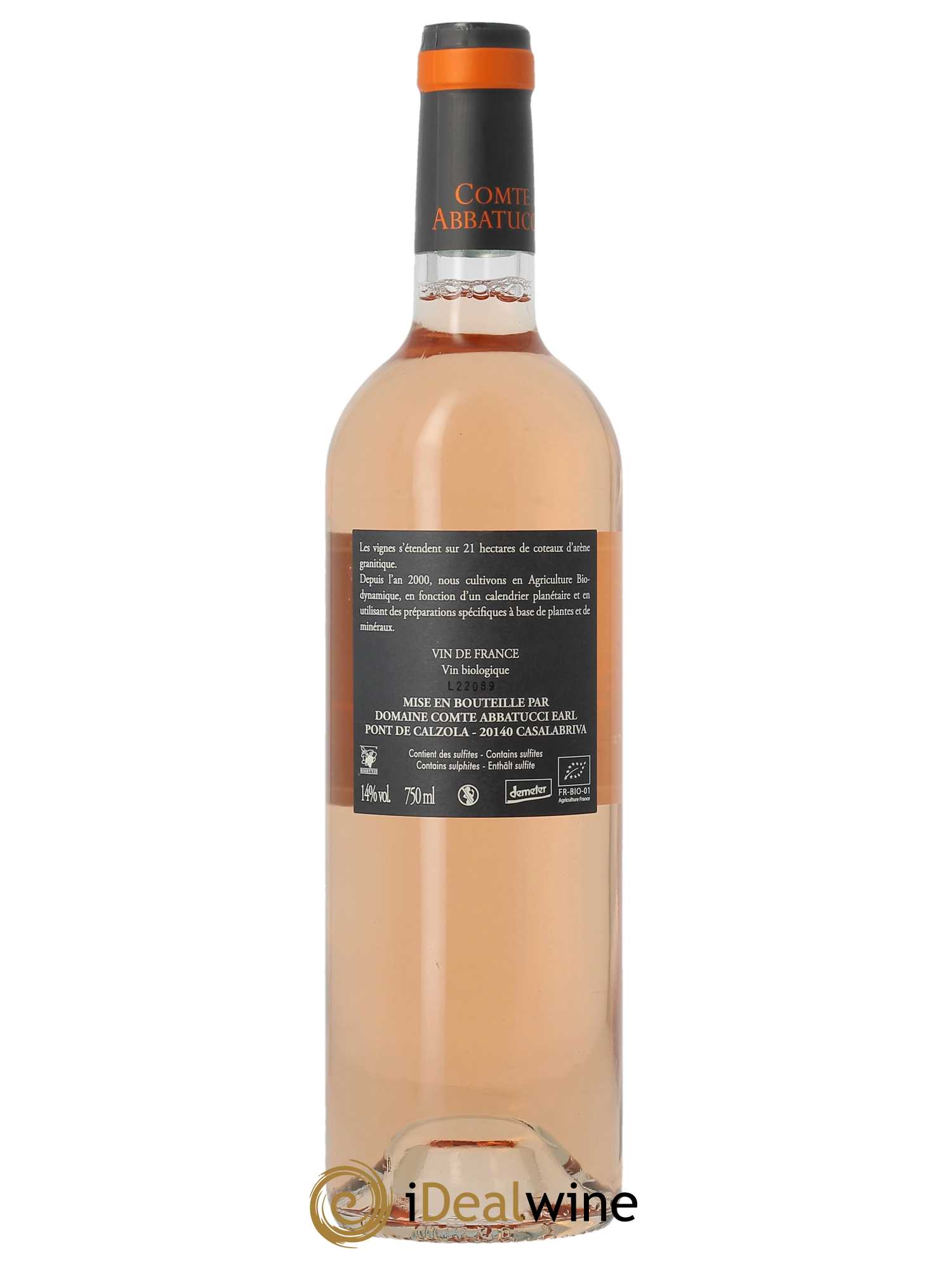 Vin de France Faustine Vieilles Vignes Comte Abbatucci (Domaine)  2022 - Lot de 1 Bouteille