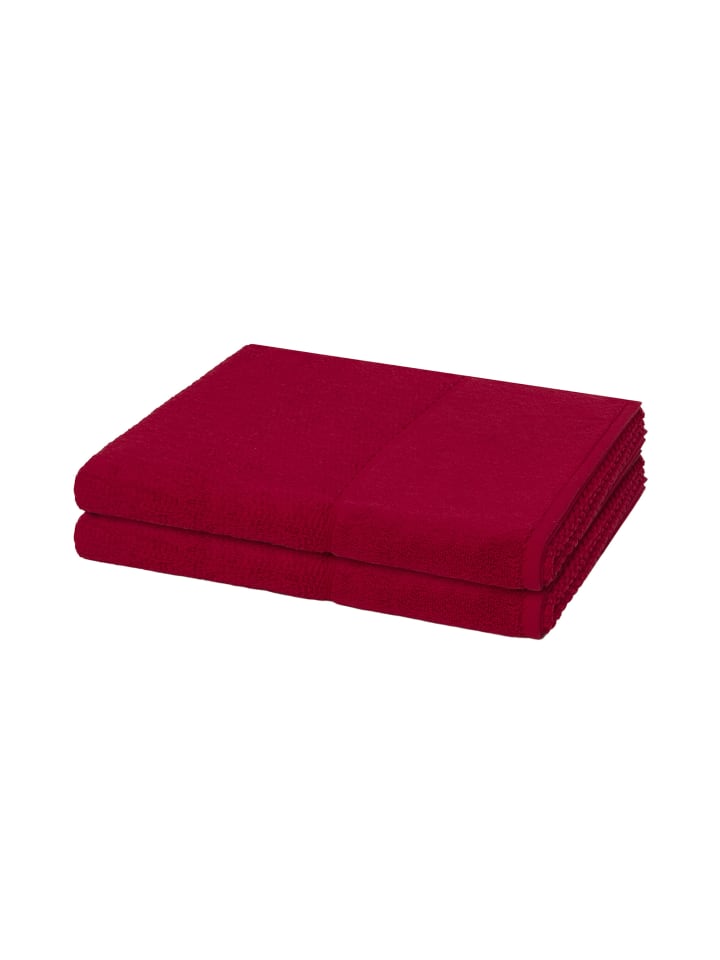Möve for Frottana 2 X Duschtuch im Set Pearl in Ruby günstig kaufen 67 x 140 cm