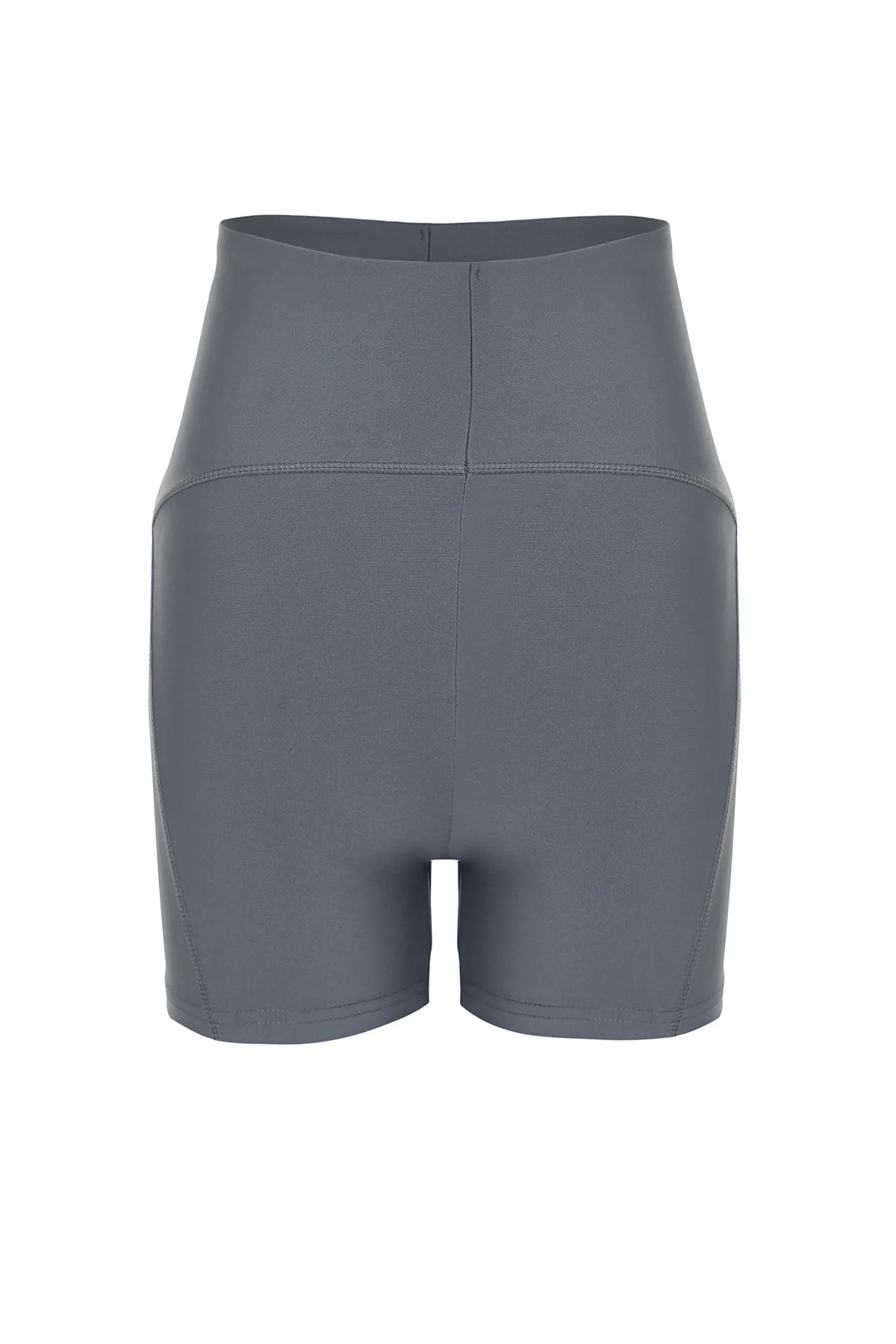 Trendyol Collection  Graue Recovery Strick-Sportshorts/kurze Leggings TWOSS21SR0545