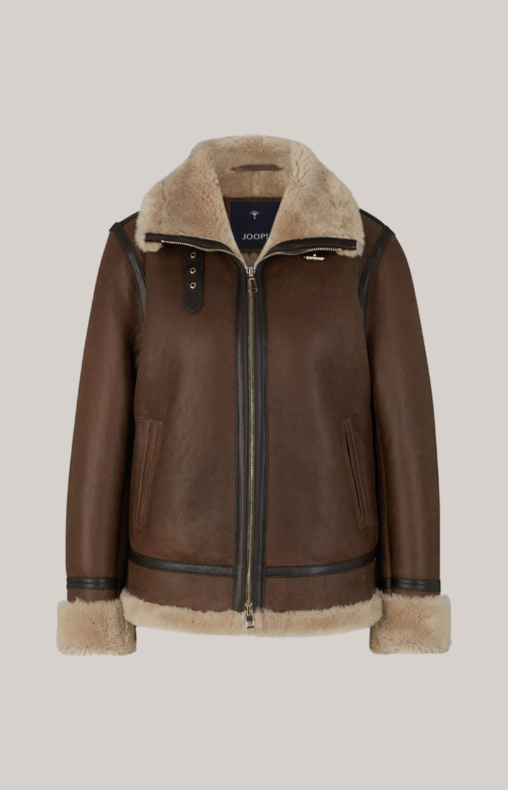 Lammfelljacke in Braun