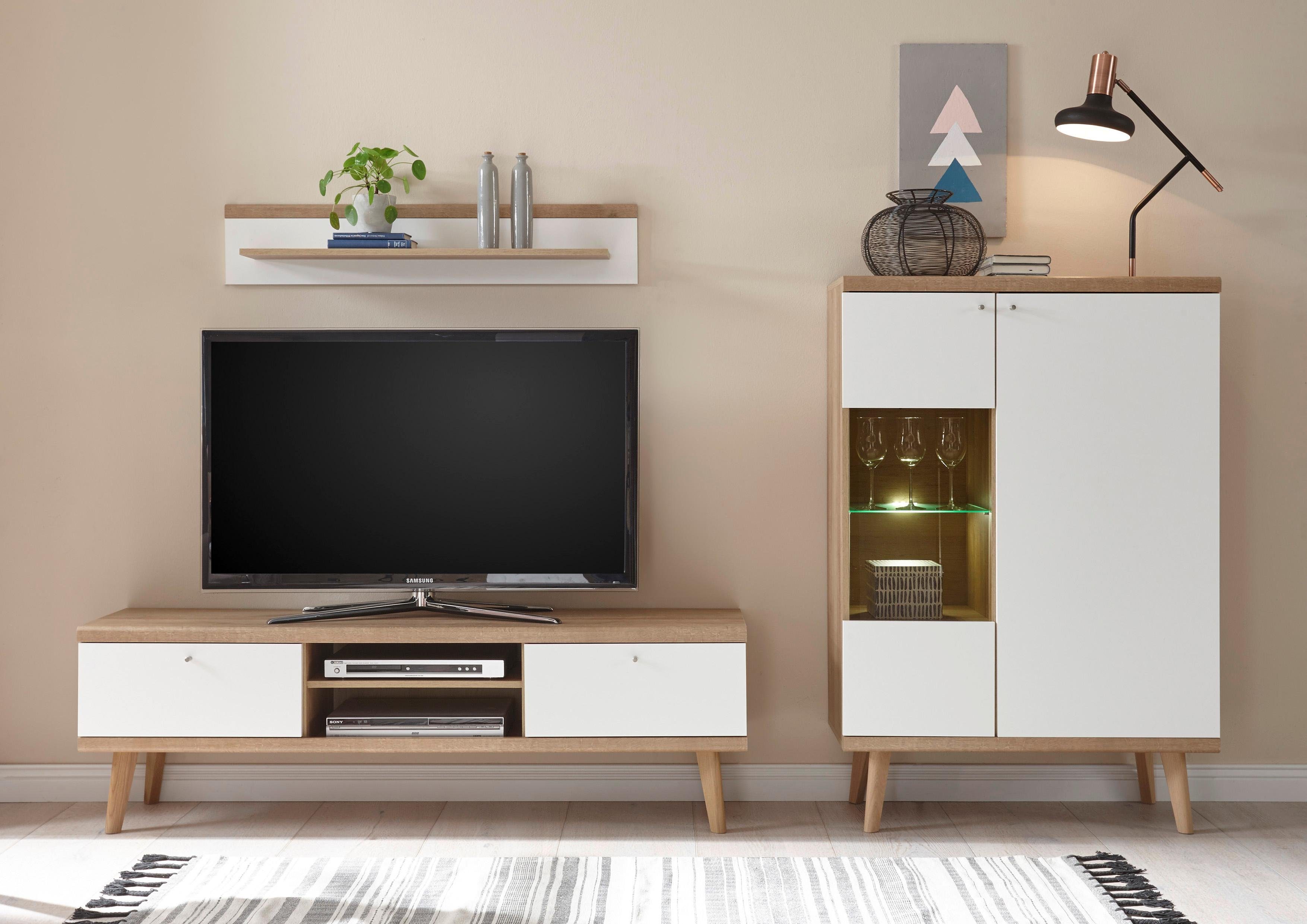 andas Wohnwand Merle, (Set, 3-St), mit besonderer Rahmenoptik, aus der freundin Home Collection