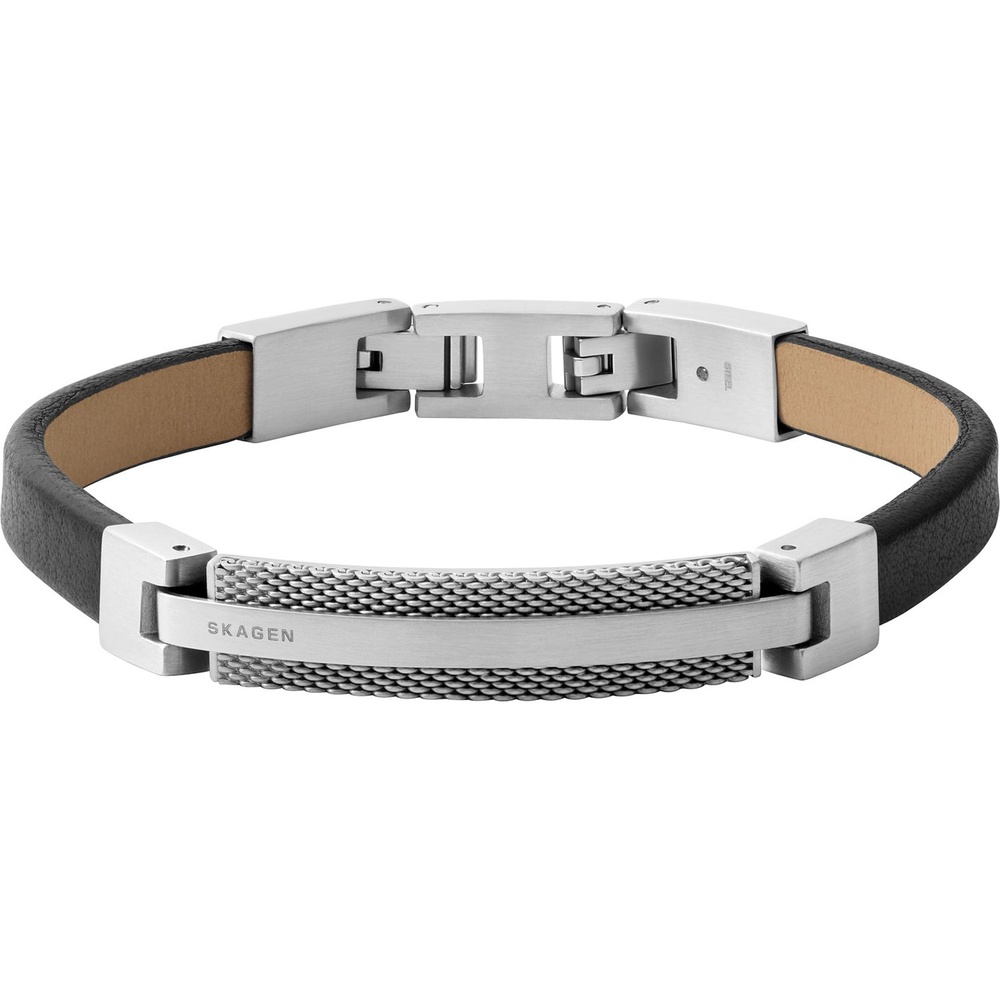 Skagen Bracelet Cuir, Acier inoxydable Bracelet