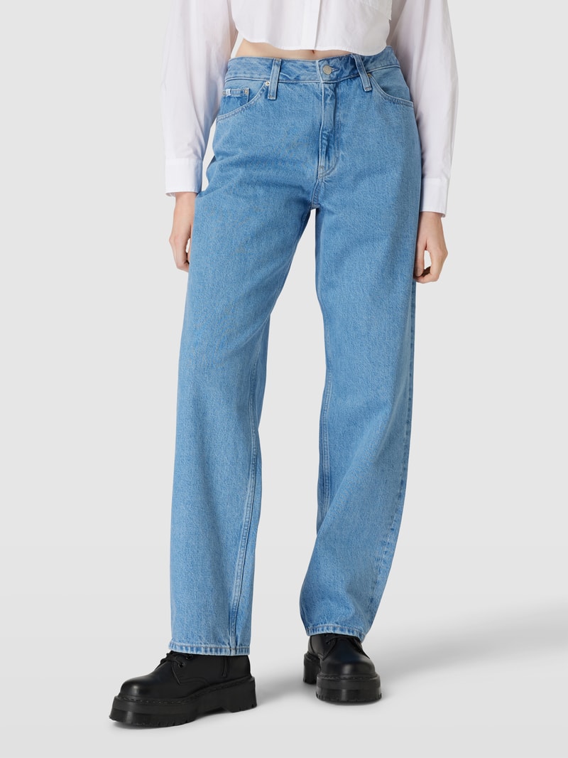 Straight Leg Jeans im 5-Pocket-Design Modell '90 S' in hellblau