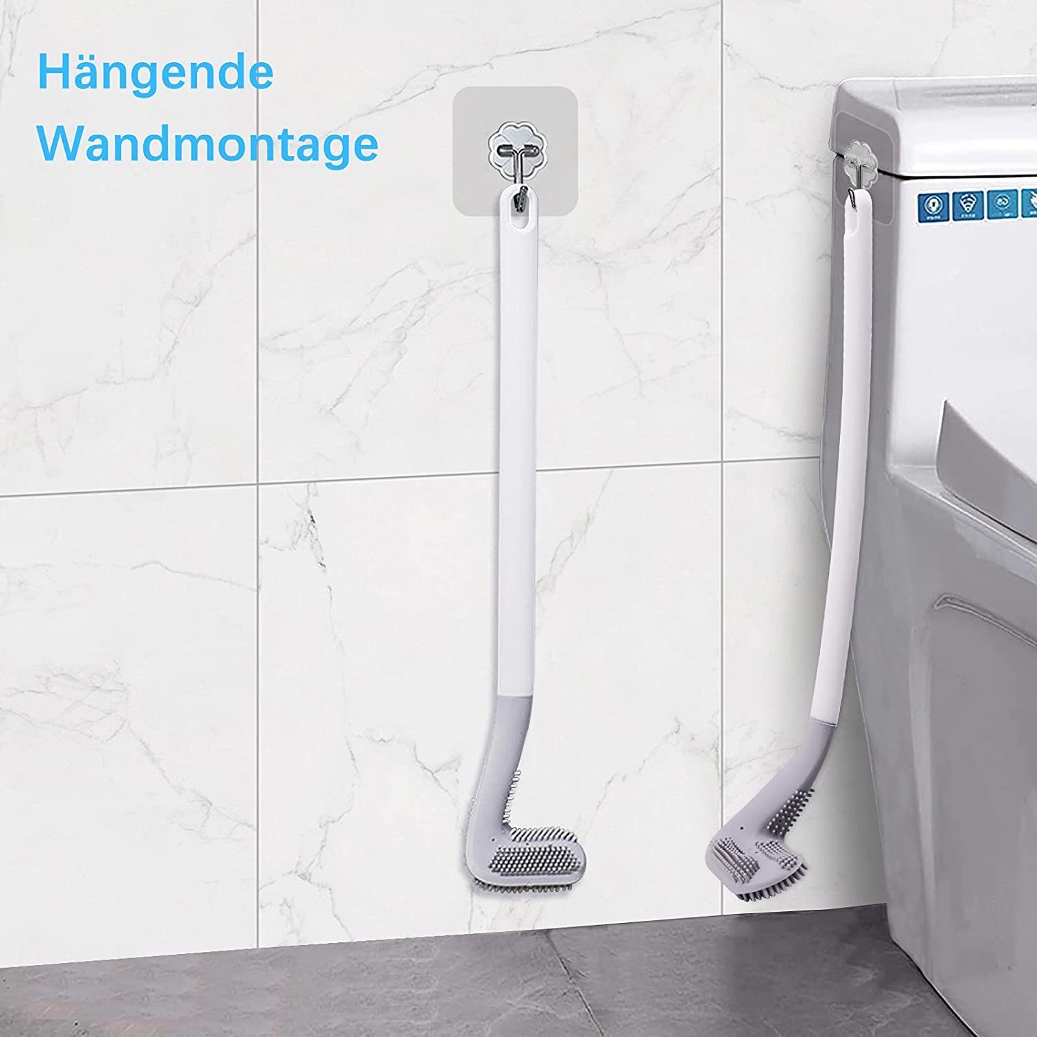 MAVURA WC-Reinigungsbürste GolfBrush Hygienische Gummi Toilettenbürste Klobürste WC Bürste Toiletten Garnitur Bürstengarnitur Silikon