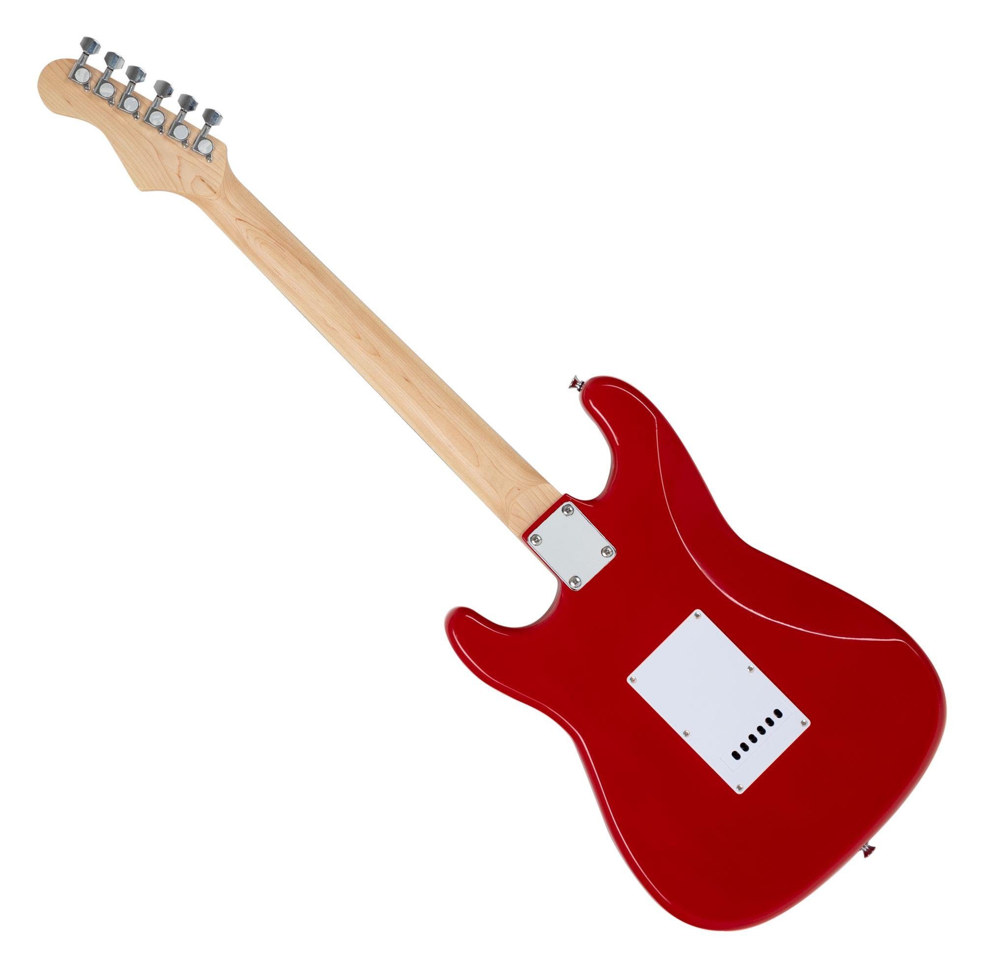 McGrey E-Gitarre Rockit elektrische Gitarre, ST-Style, Komplettset 4/4, 8-St., inkl. Verstärker, Tasche, Stimmgerät, Plektren, Gurt und Kabel, 10 Watt (RMS) Gitarrenverstärker inklusive!