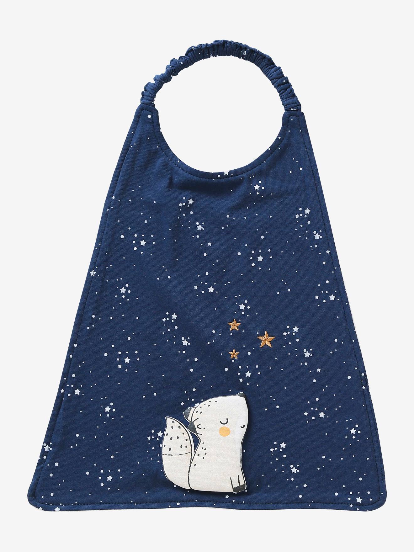 Grand bavoir enfant beige ourson