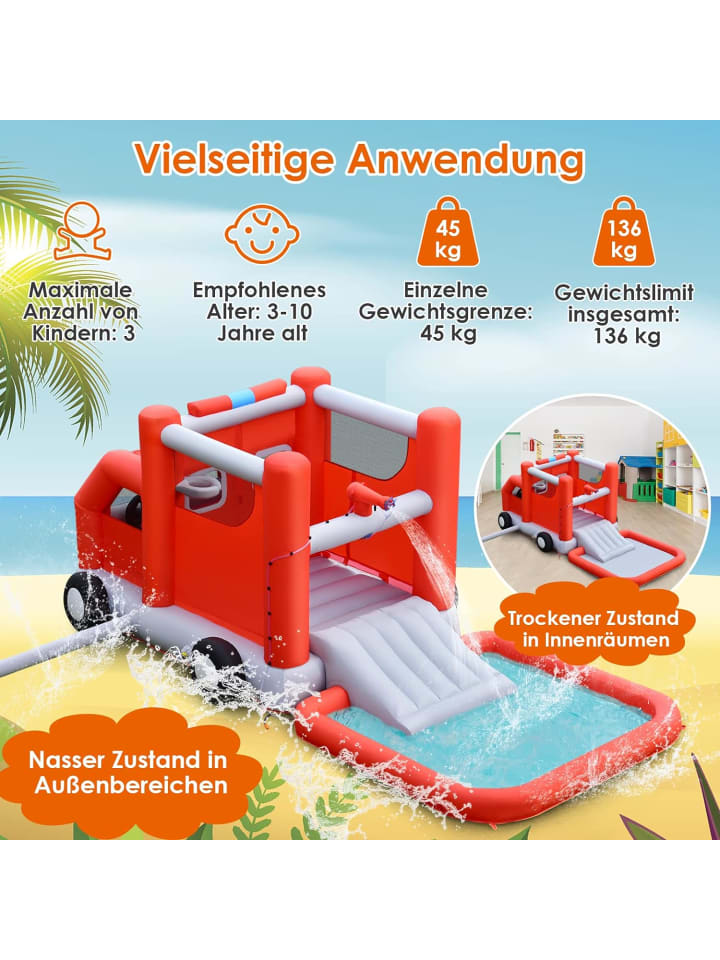 COSTWAY Hüpfburg 564x268x212 cm in Rot günstig kaufen onesize
