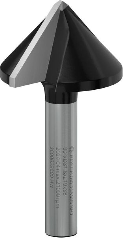 Accesorios Bosch Blue 2608629680 PRO Fresa de ranura en V 8 mm D1 31.8 90°