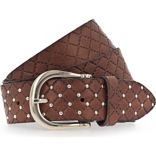 b.belt Lina Gold Nietengürtel Leder