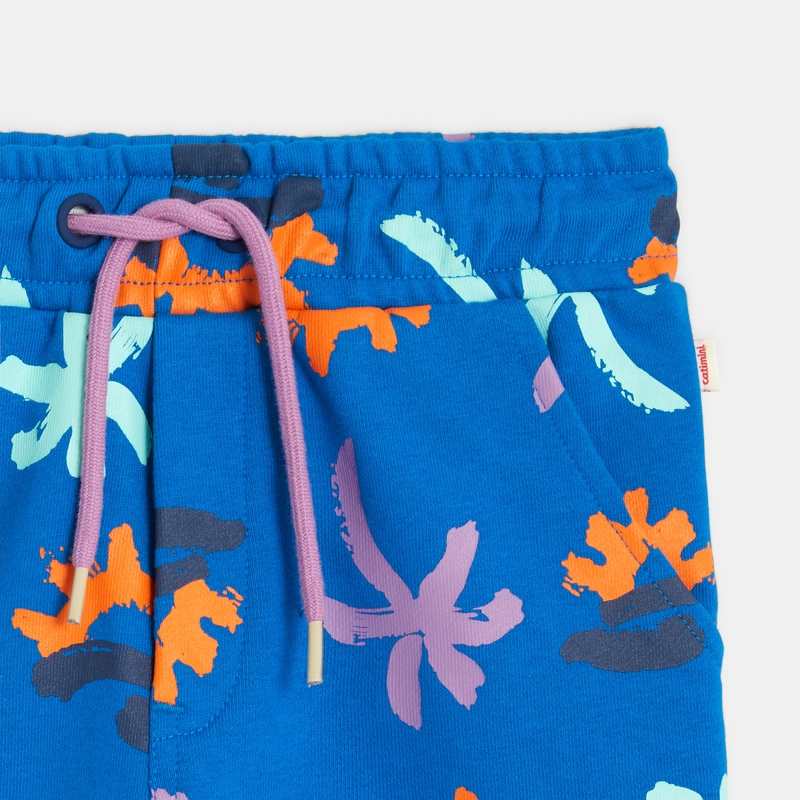 Bermuda garçon bleu à imprimés palmiers Catimini