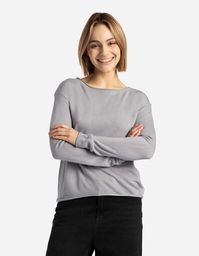 Strickpullover - Gerollte Abschlüsse
