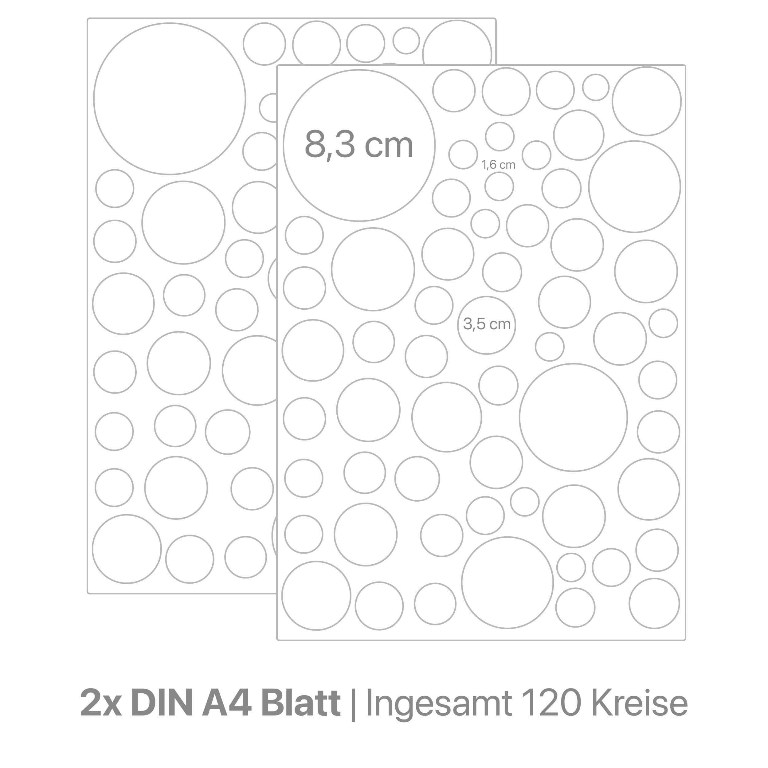 WANDKIND Wandtattoo Kreise Set 120 Stück V283