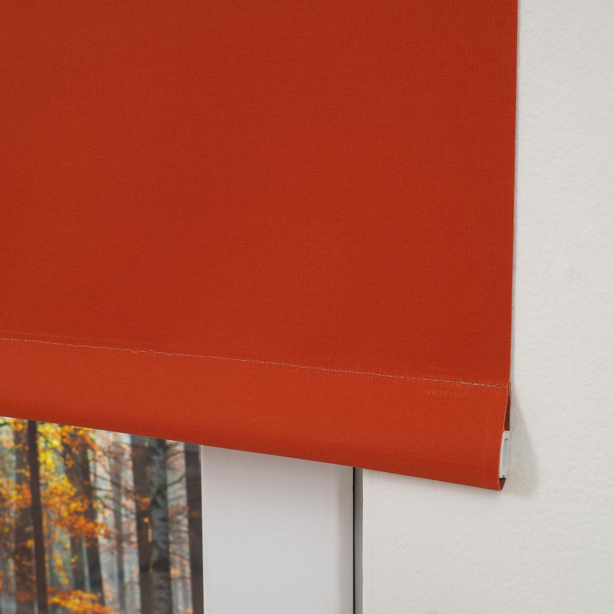 Bella Casa Rollo, Mittelzugrollo Uni Verdunkelung, 102 x 180 cm, terracotta
