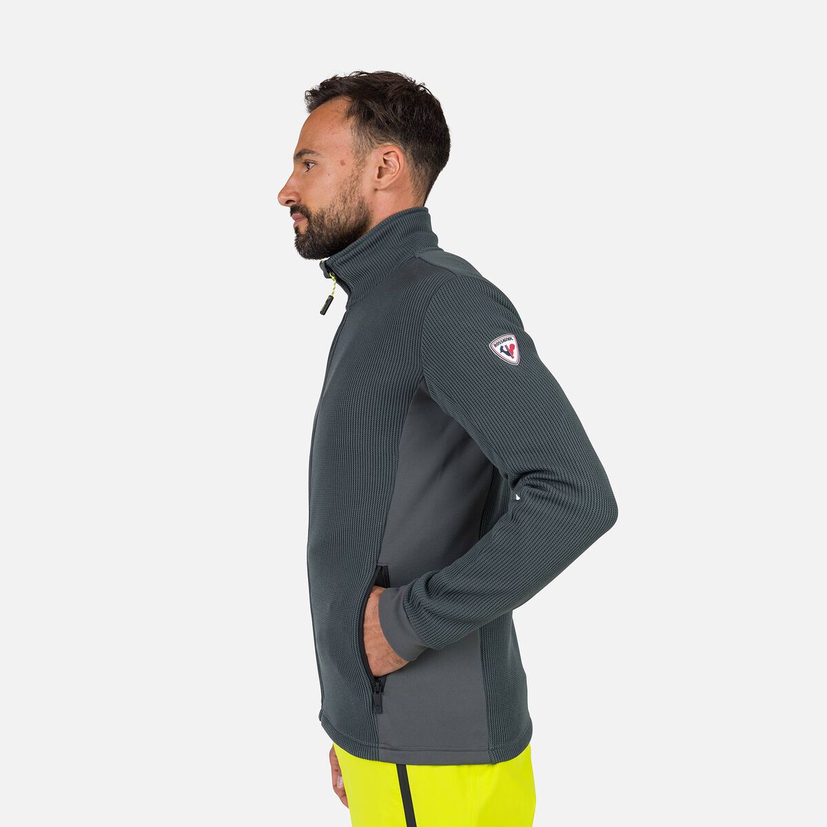Herrenfleecejacke mit durchgehendem Reißverschluss Cieloalto