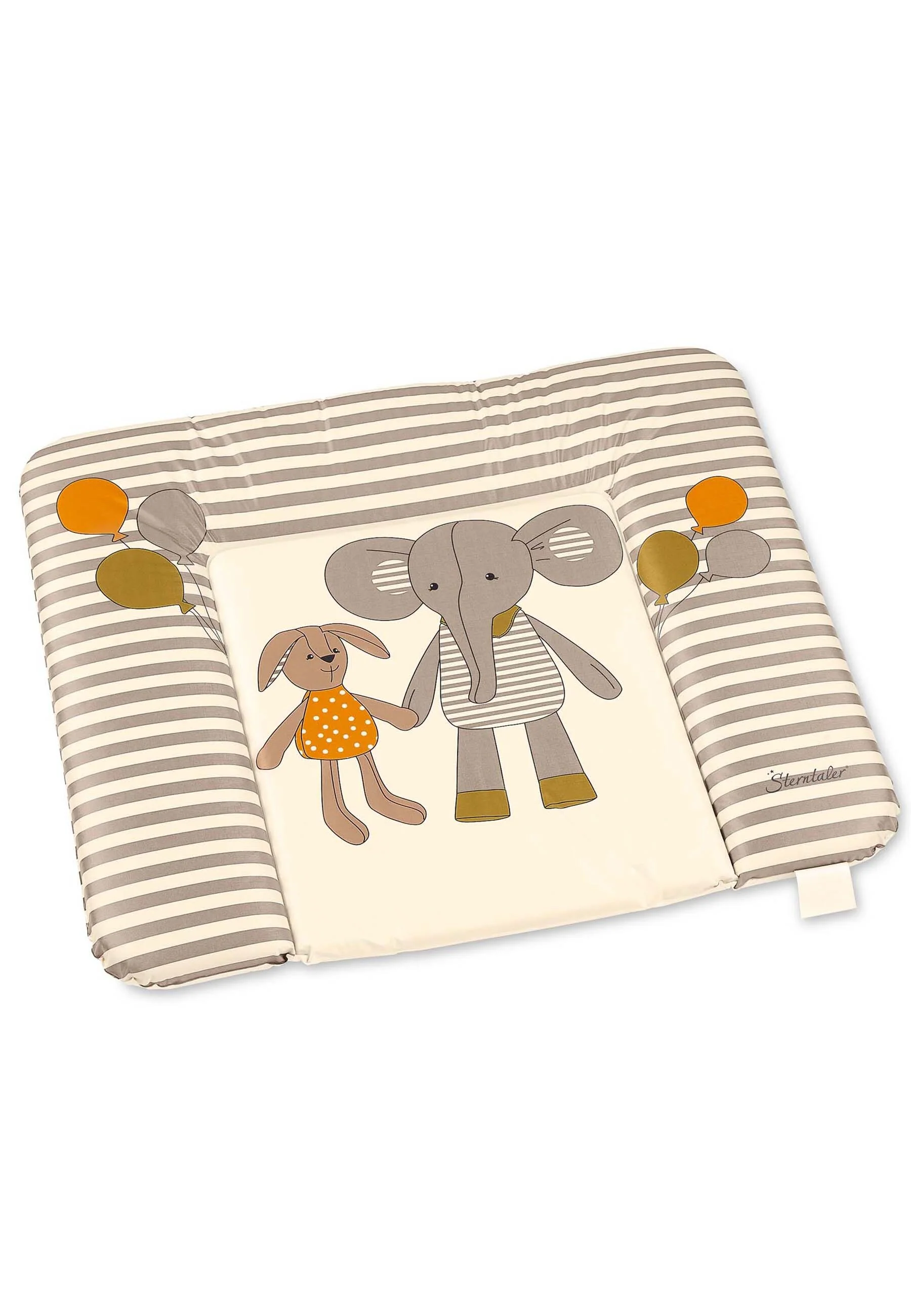Wickelauflage Elefant Eddy + Hase Happy in Ecru