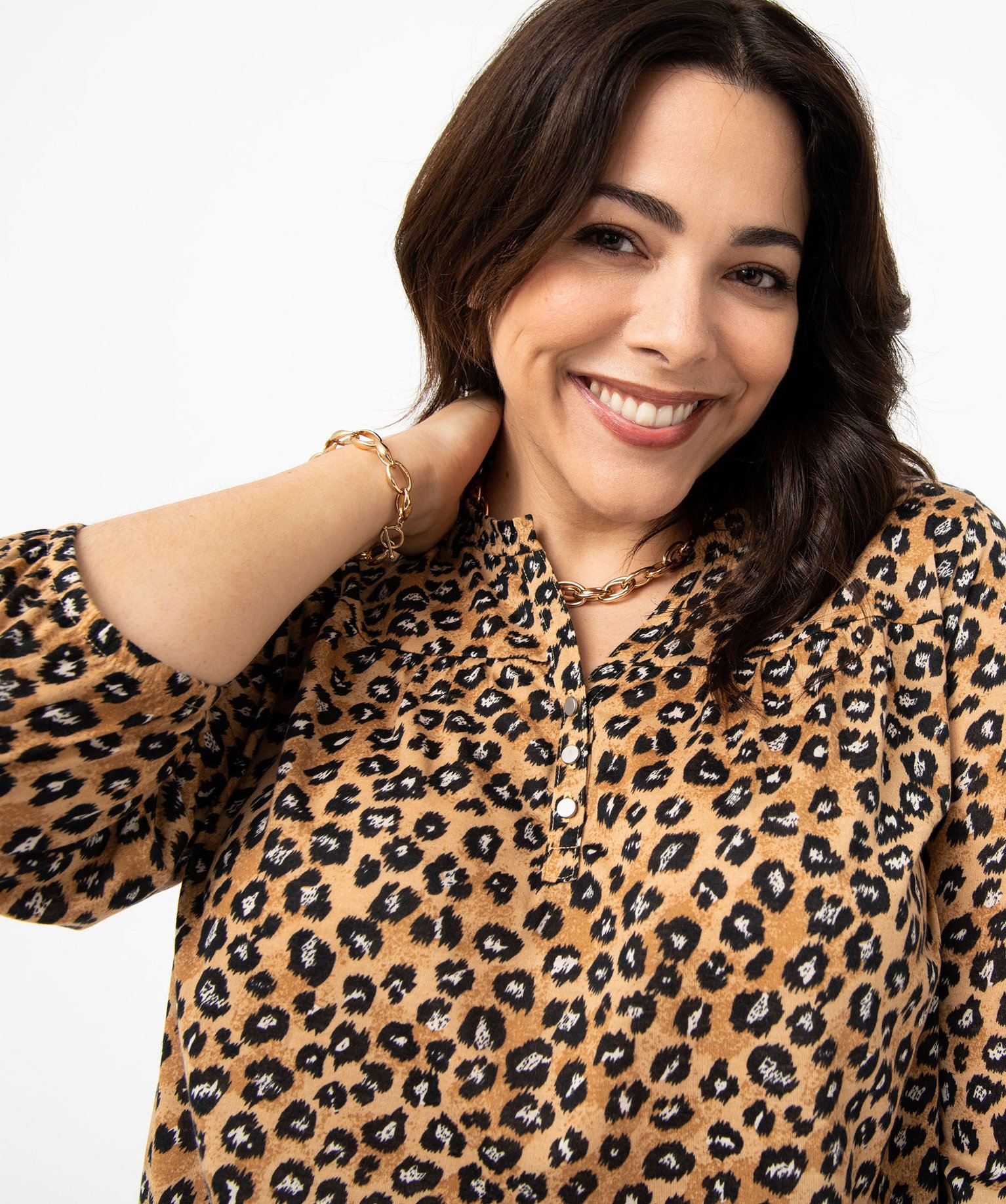 Tee-shirt femme grande taille à manches 3/4 imprimé imprime | GEMO