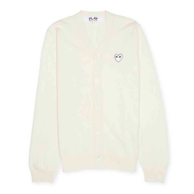 Comme des Garcons Play Knit Cardigan natural