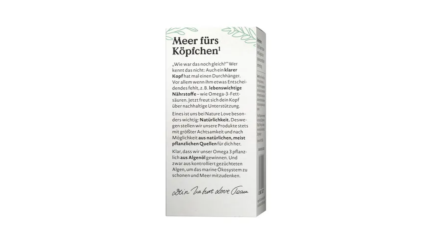 NATURE LOVE Veganes Omega 3 Kapseln 27 g