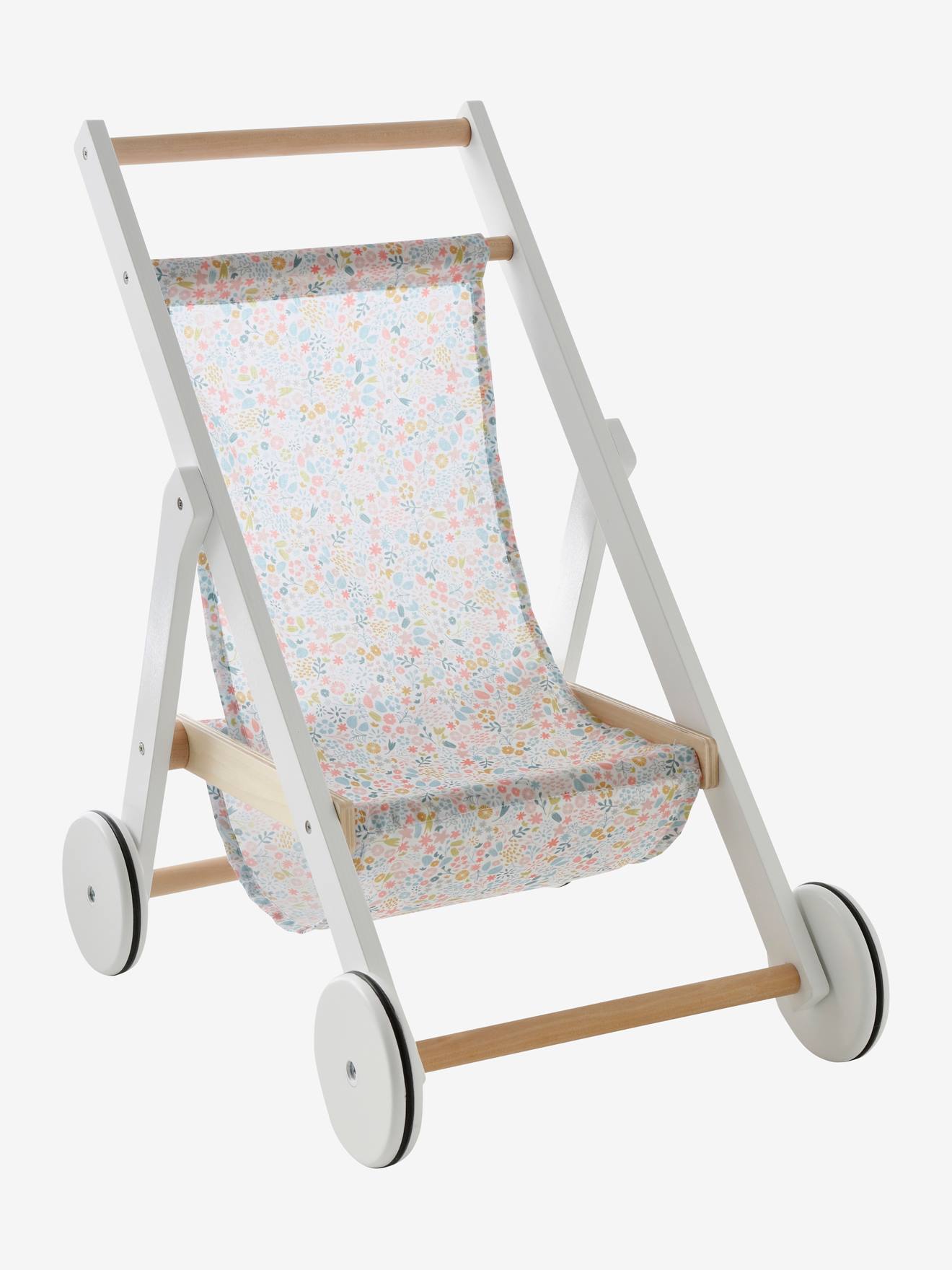 Poussette poupon en bois FSC® blanc
