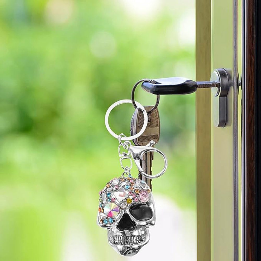 GelldG Anhänger Totenkopf-Schlüsselanhänger, Skelett Kopf, Modellauto, Anhänger