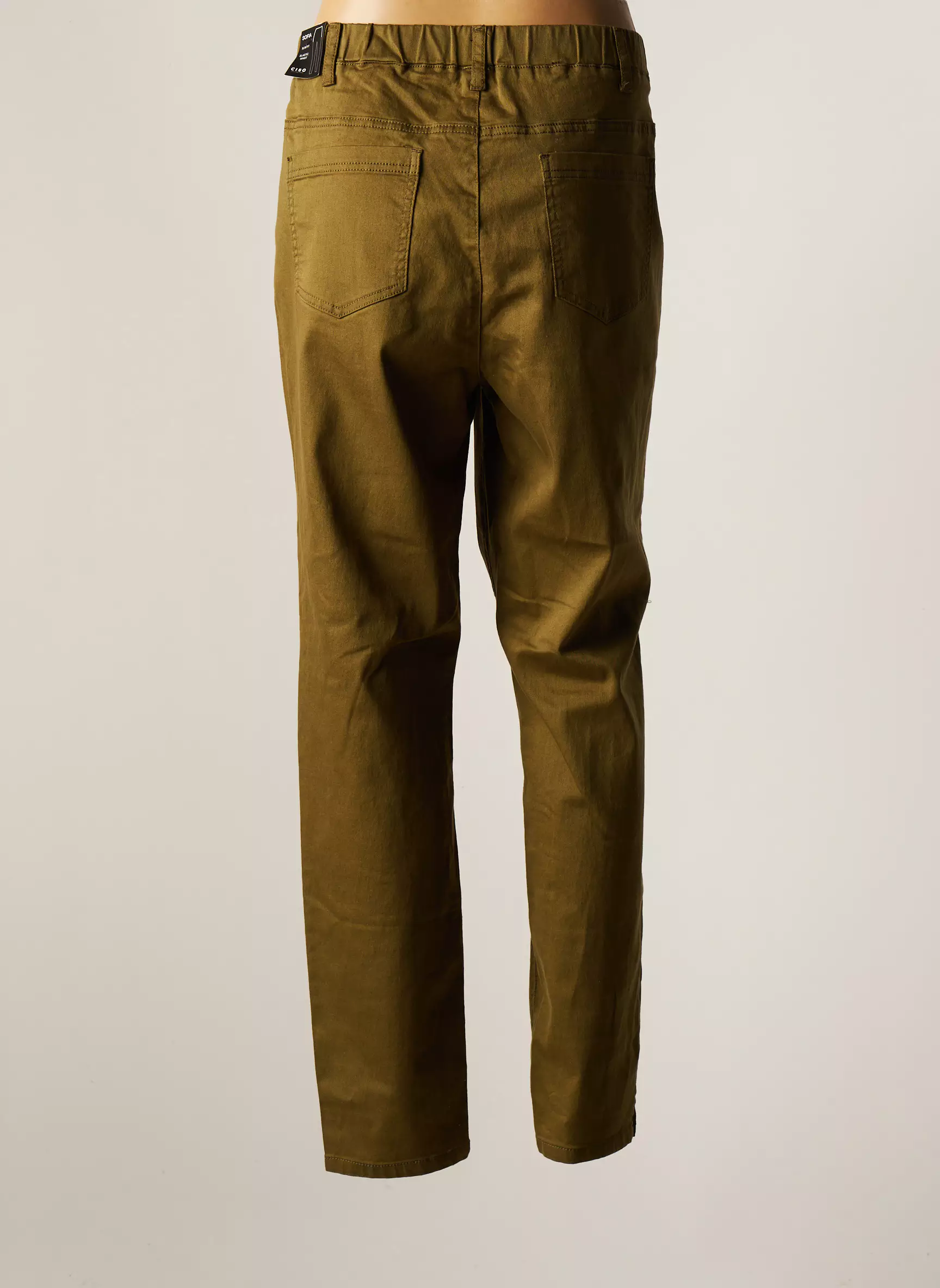Ciso Pantalons Slim Femme couleur vert